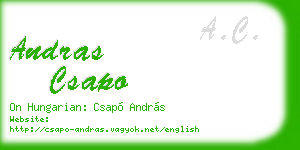 andras csapo business card